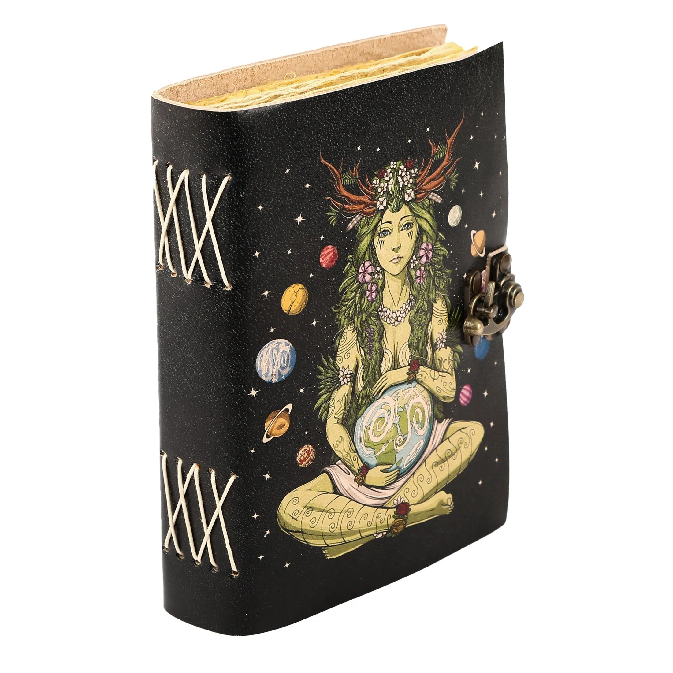 Leather journal for women and men Unlined deckle edge paper book of shadows hocus pocus writing notebook diary sketch book gifts for artists