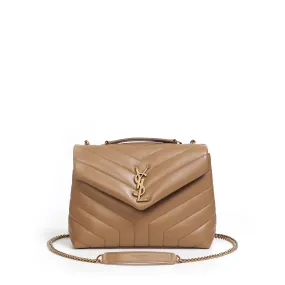 Loulou Small Chain Bag In Tan Quilted "Y" Leather