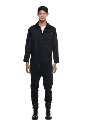 MILITARY JUMPSUIT IN BLACK