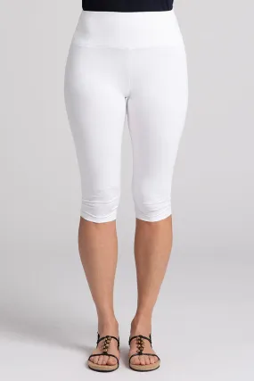 Nu Yoke Legging Capri | White
