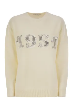 PLATA - PULLOVER IN WOOL, CASHMERE AND SEQUINS