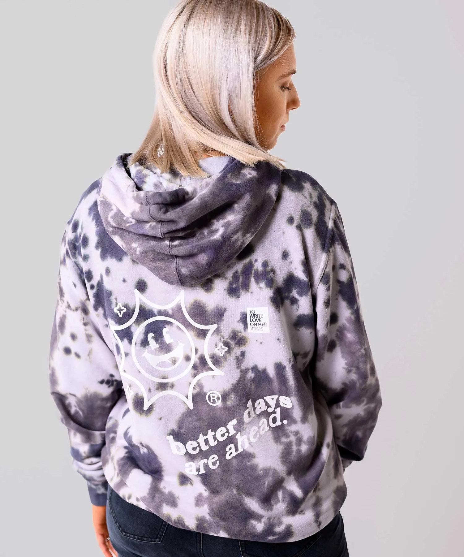 Radiant Grey Hand-Dyed Pullover Hoodie
