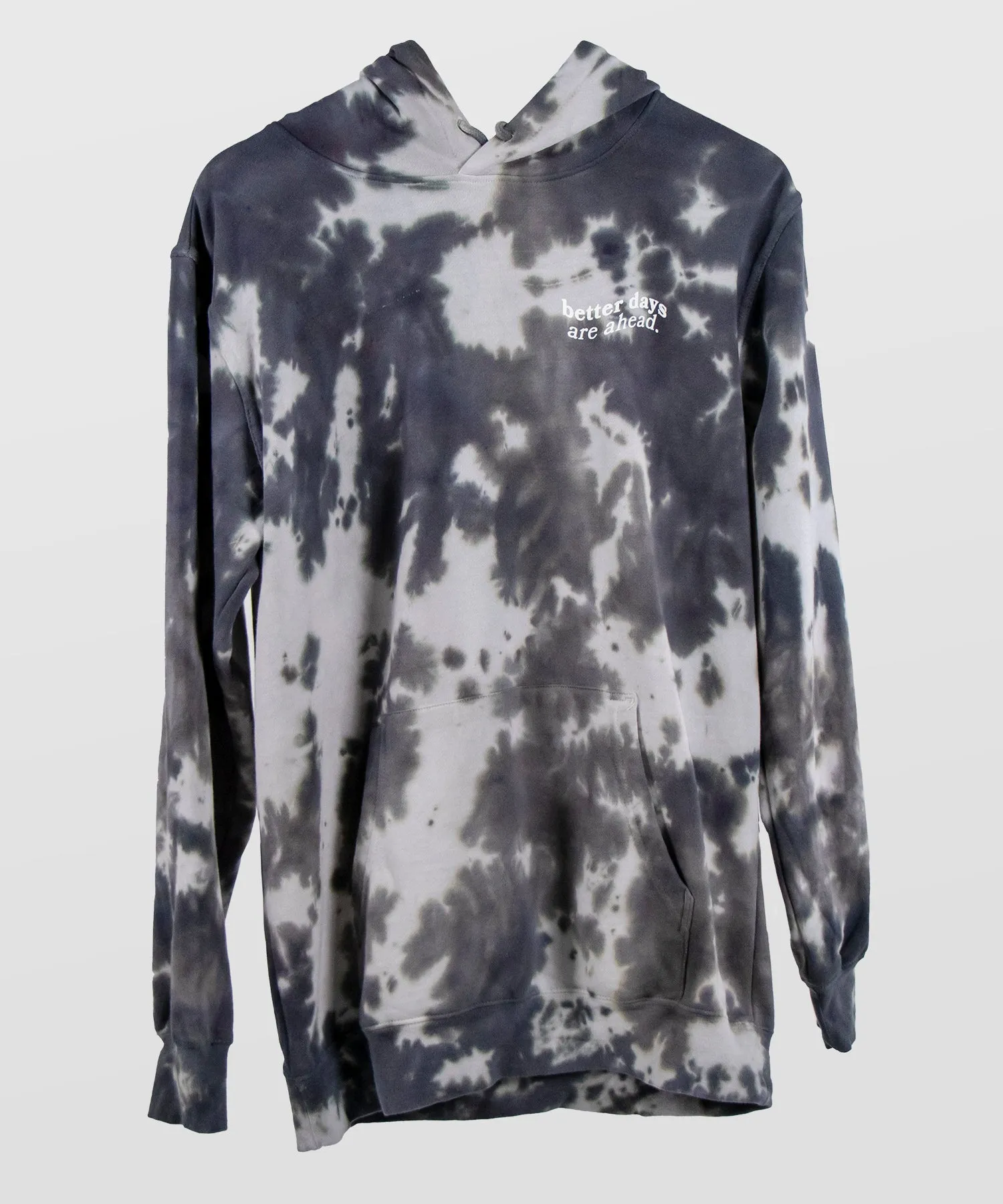 Radiant Grey Hand-Dyed Pullover Hoodie