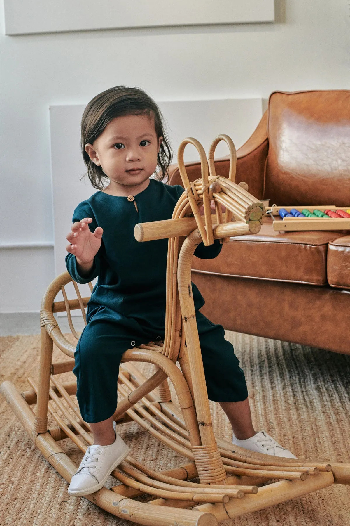 Rasa Sayang Babies Jumpsuit - Emerald Green