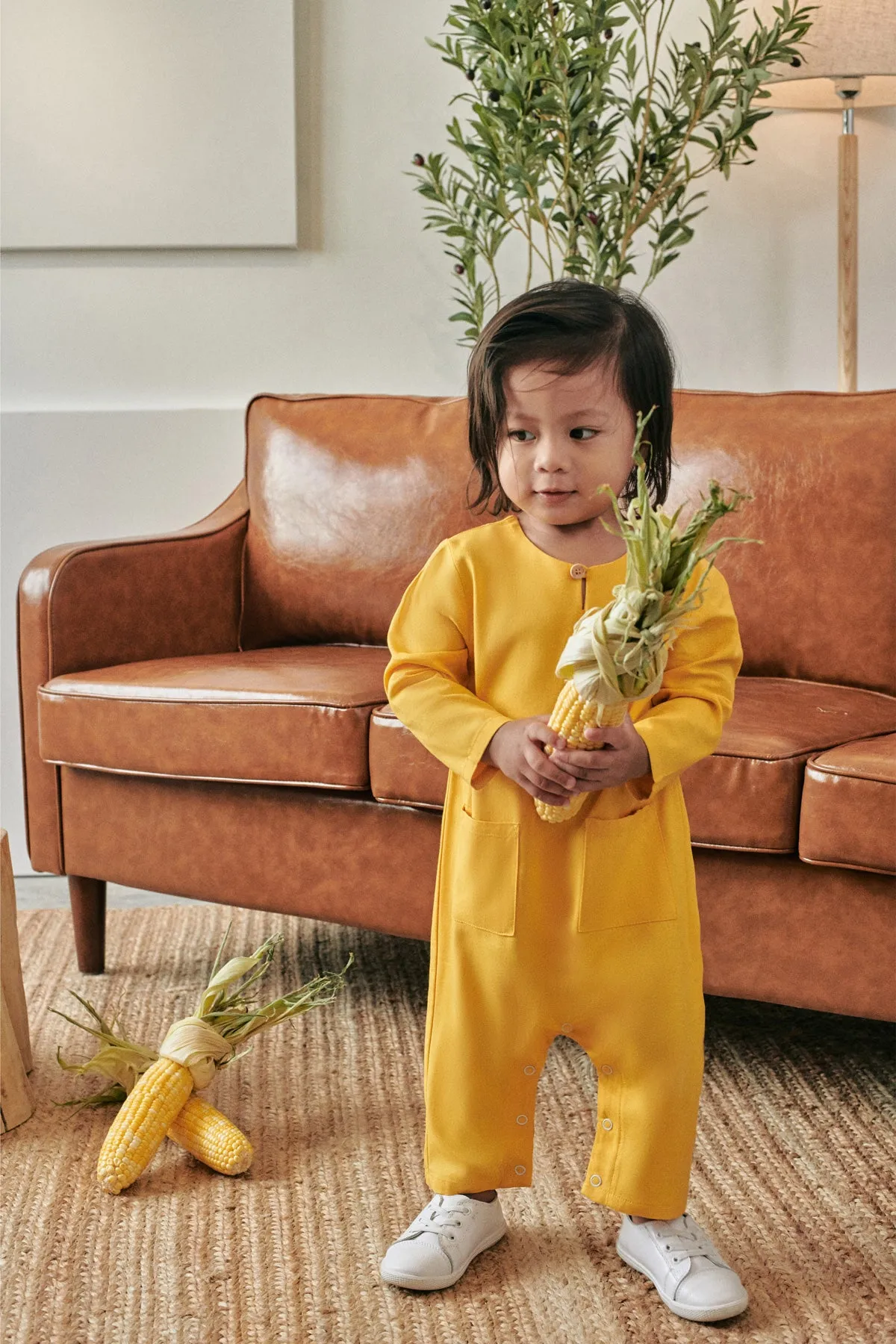 Rasa Sayang Babies Jumpsuit - Mustard