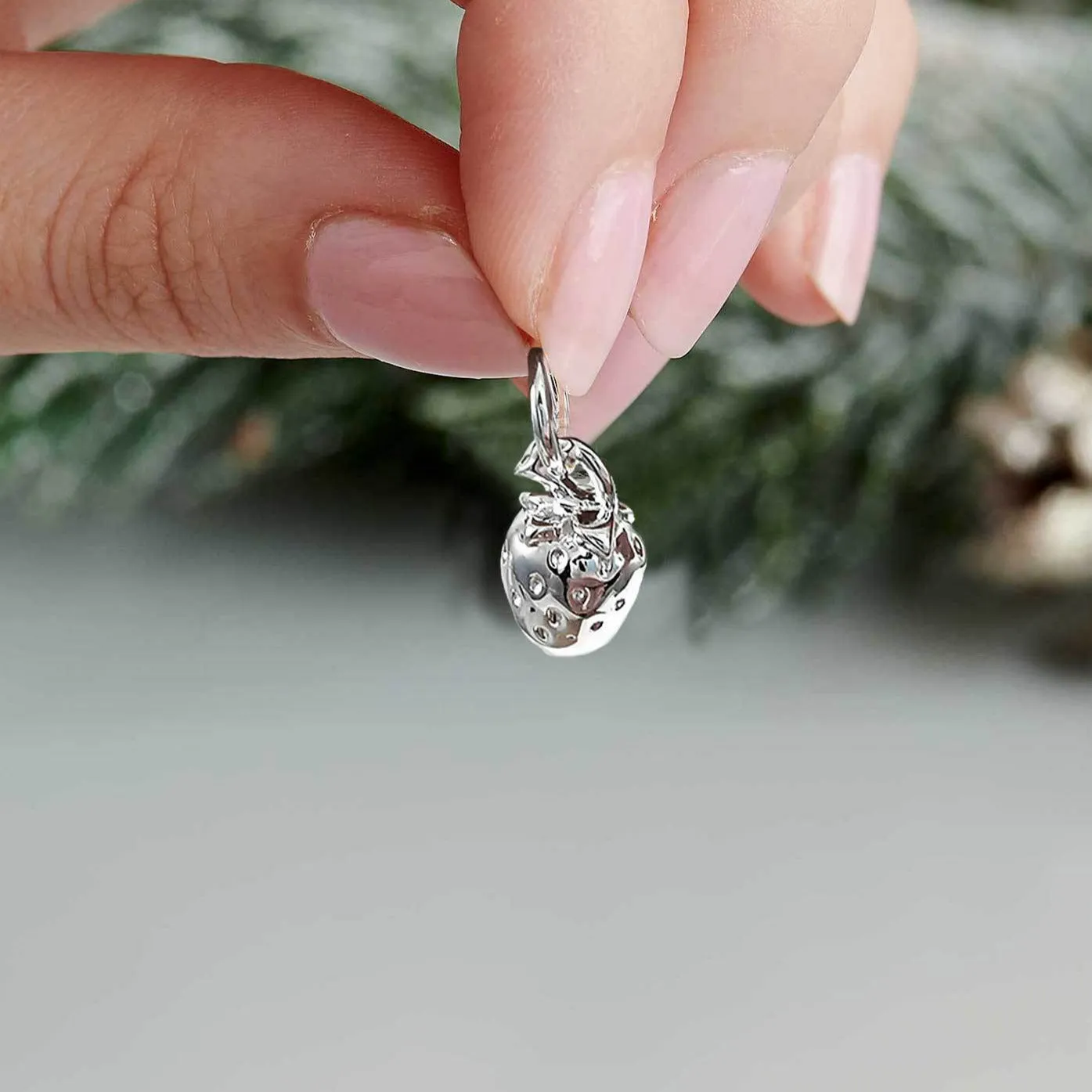 Strawberry Silver Charm