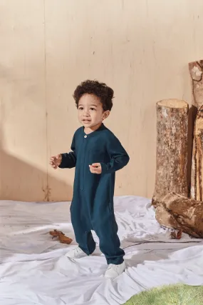 The Balik Babies Baju Melayu Jumpsuit - Emerald Green