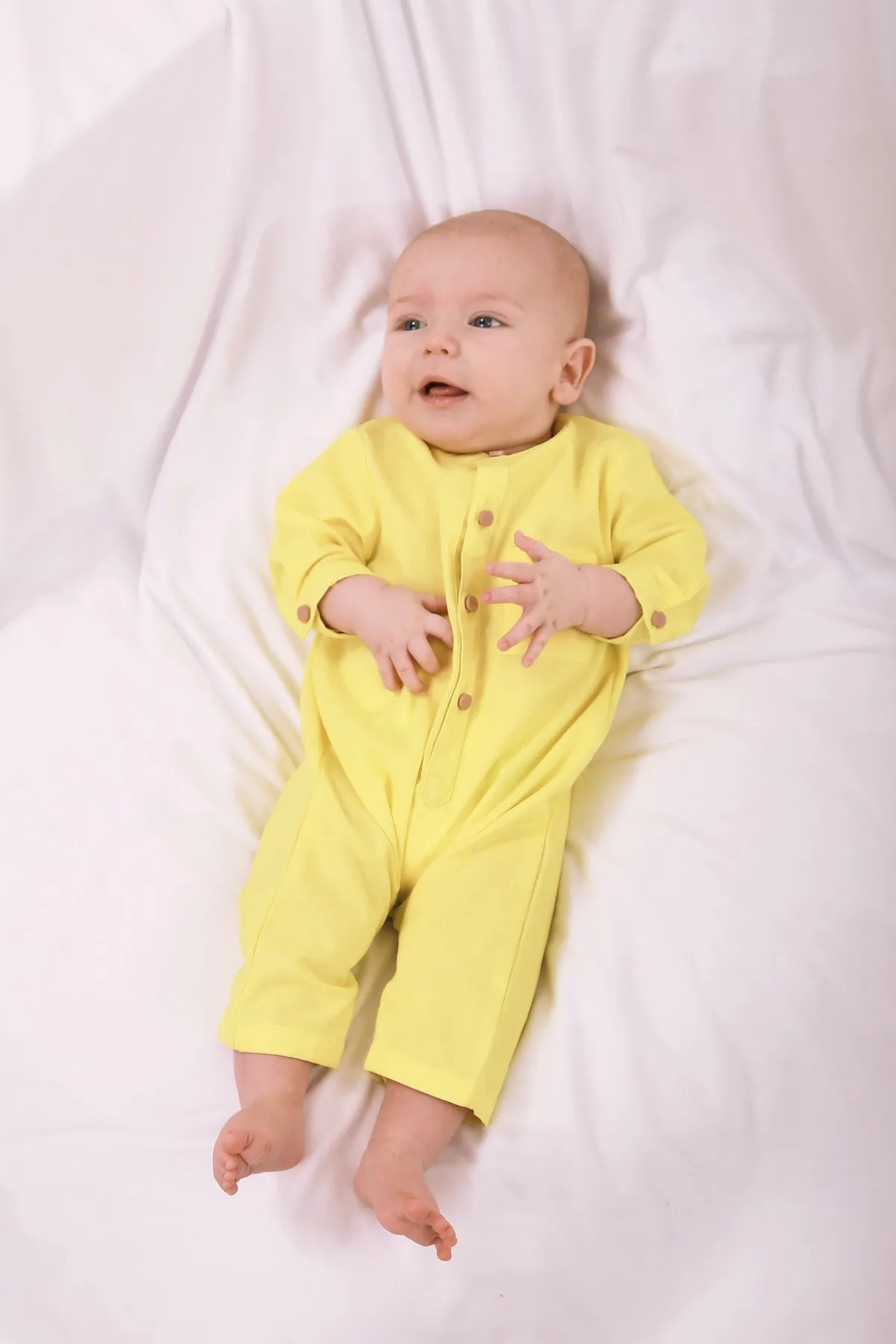 The Bayang Babies Baju Melayu Jumpsuit - Lemon Yellow