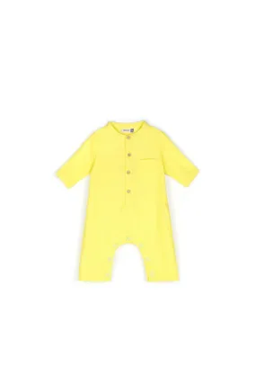 The Bayang Babies Baju Melayu Jumpsuit - Lemon Yellow