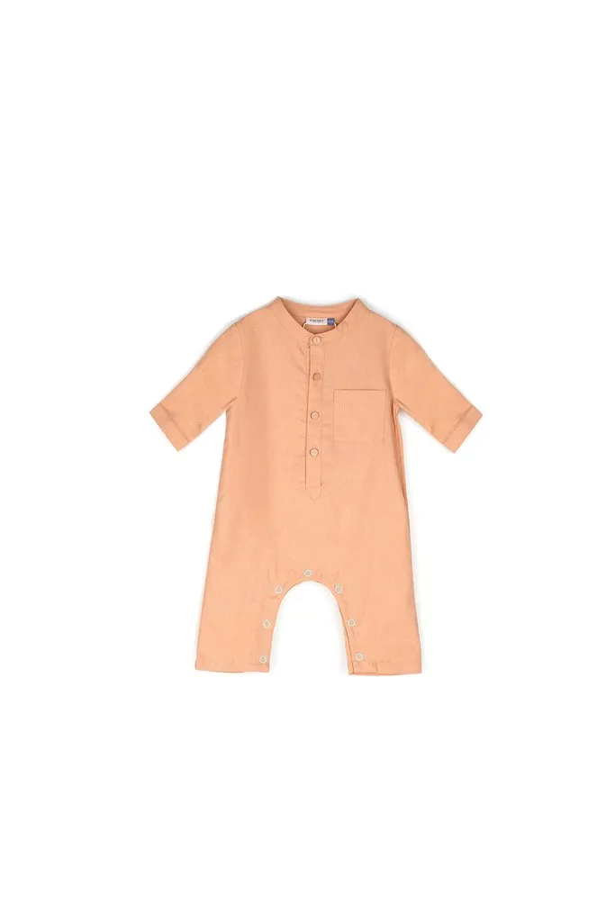 The Bayang Babies Baju Melayu Jumpsuit - Peach
