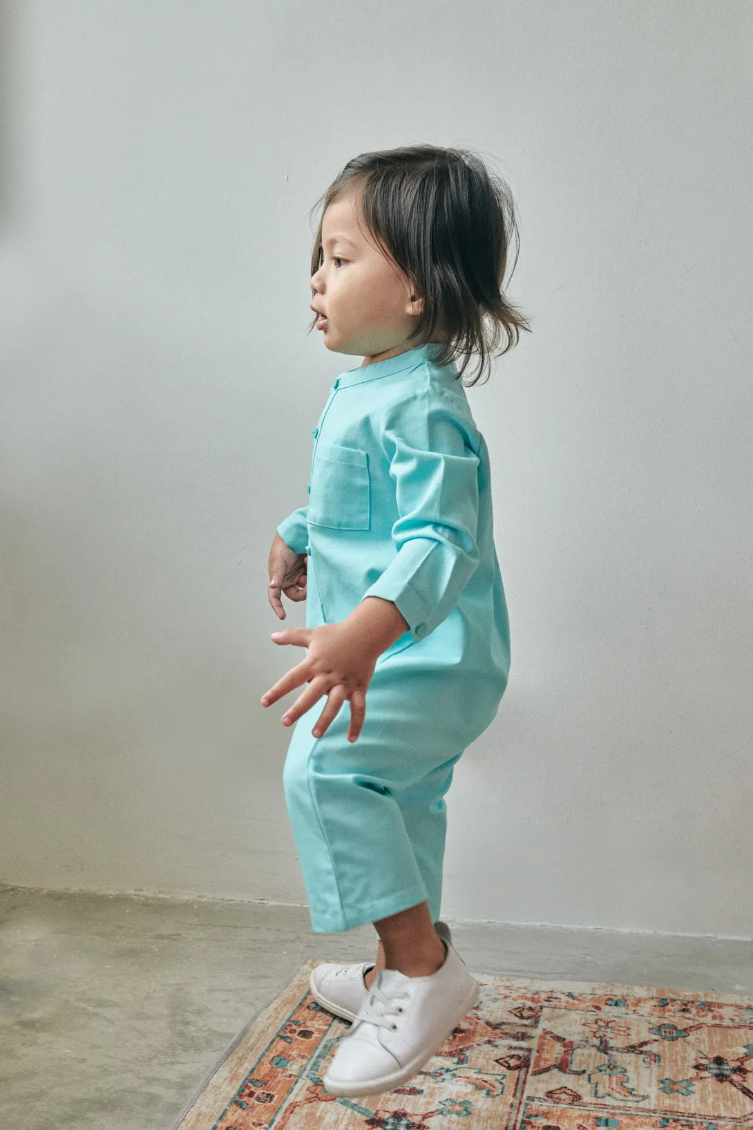The Bayang Babies Baju Melayu Jumpsuit - Tiffany