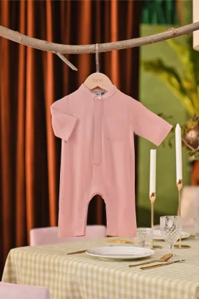 The Capai Babies Baju Melayu Jumpsuit - Rose Pink