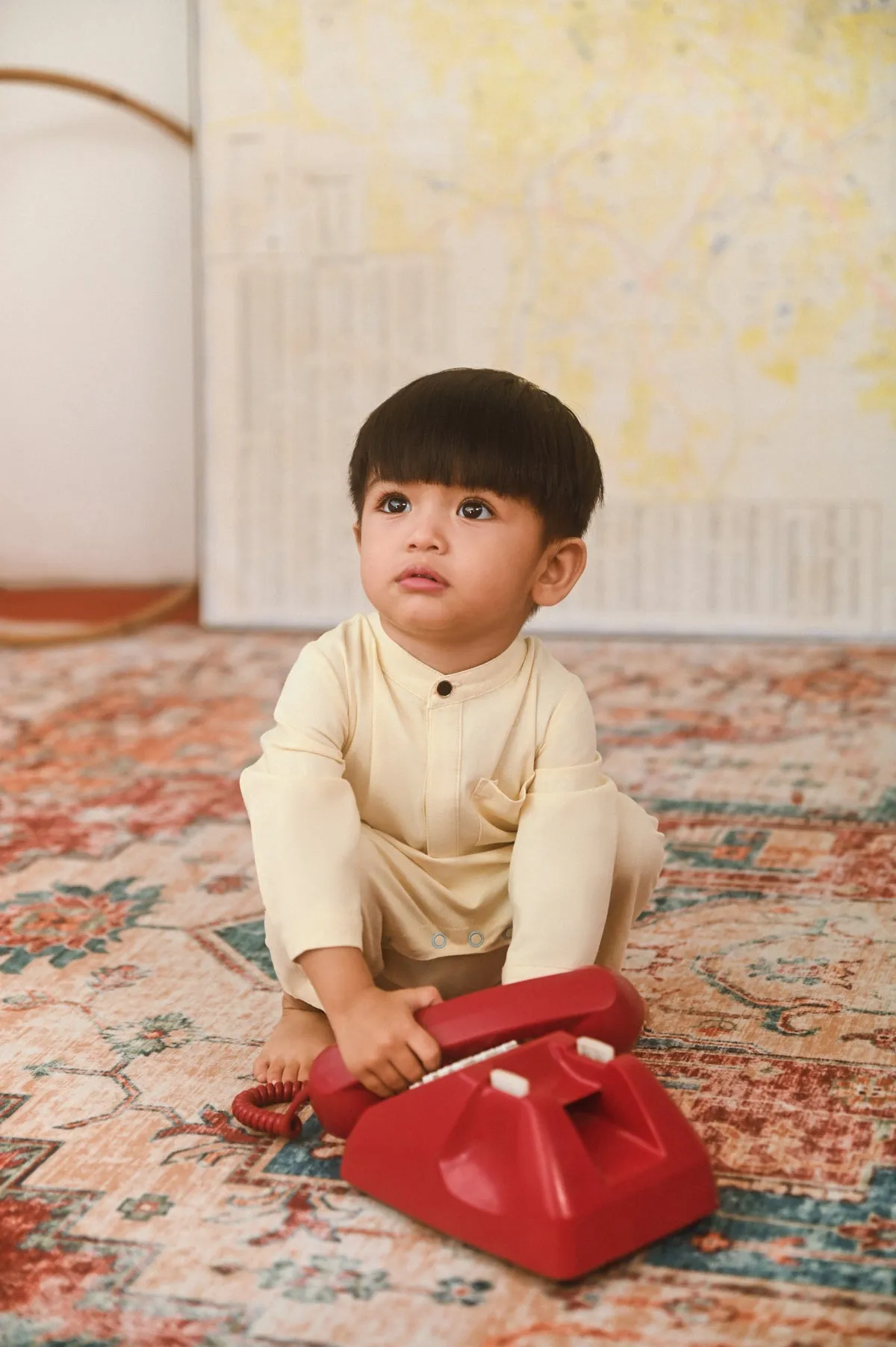 The Dulu Kita Babies Baju Melayu Jumpsuit - Cream