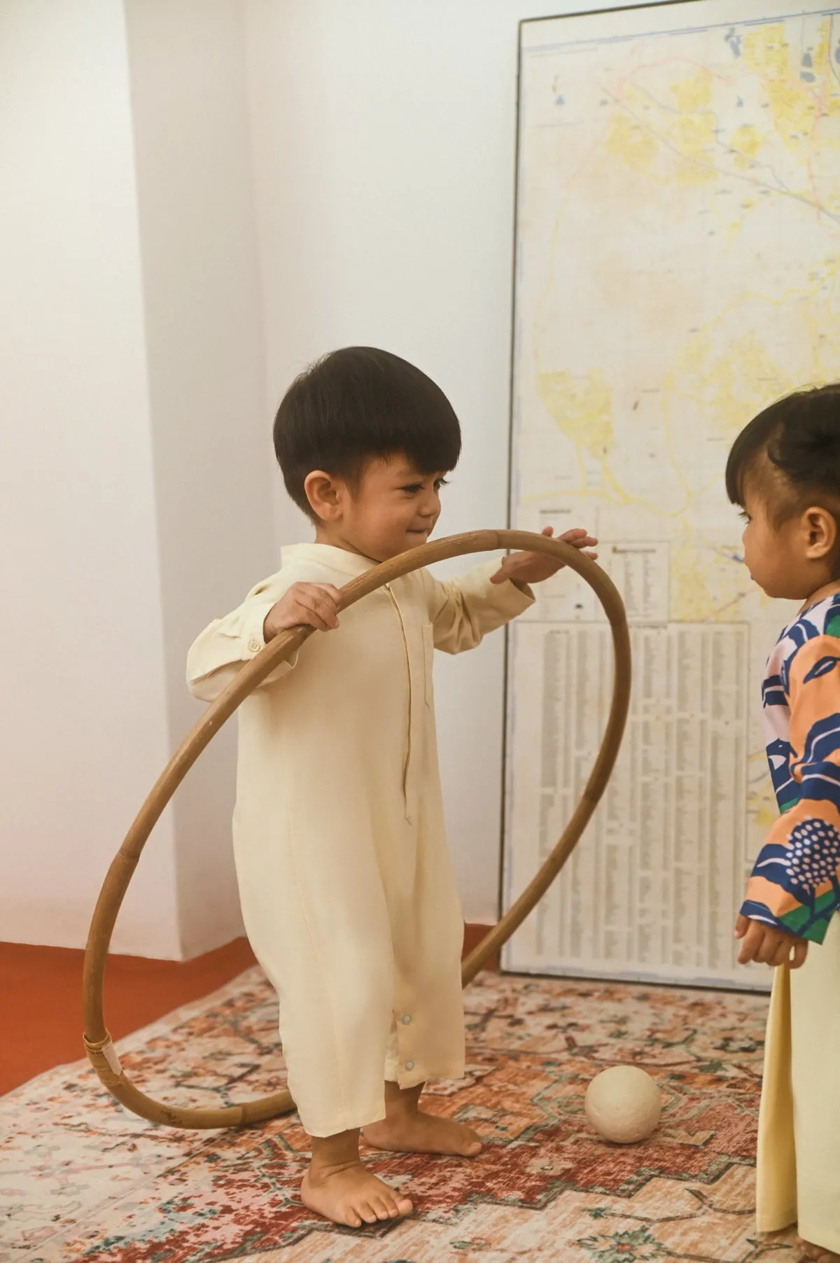 The Dulu Kita Babies Baju Melayu Jumpsuit - Cream