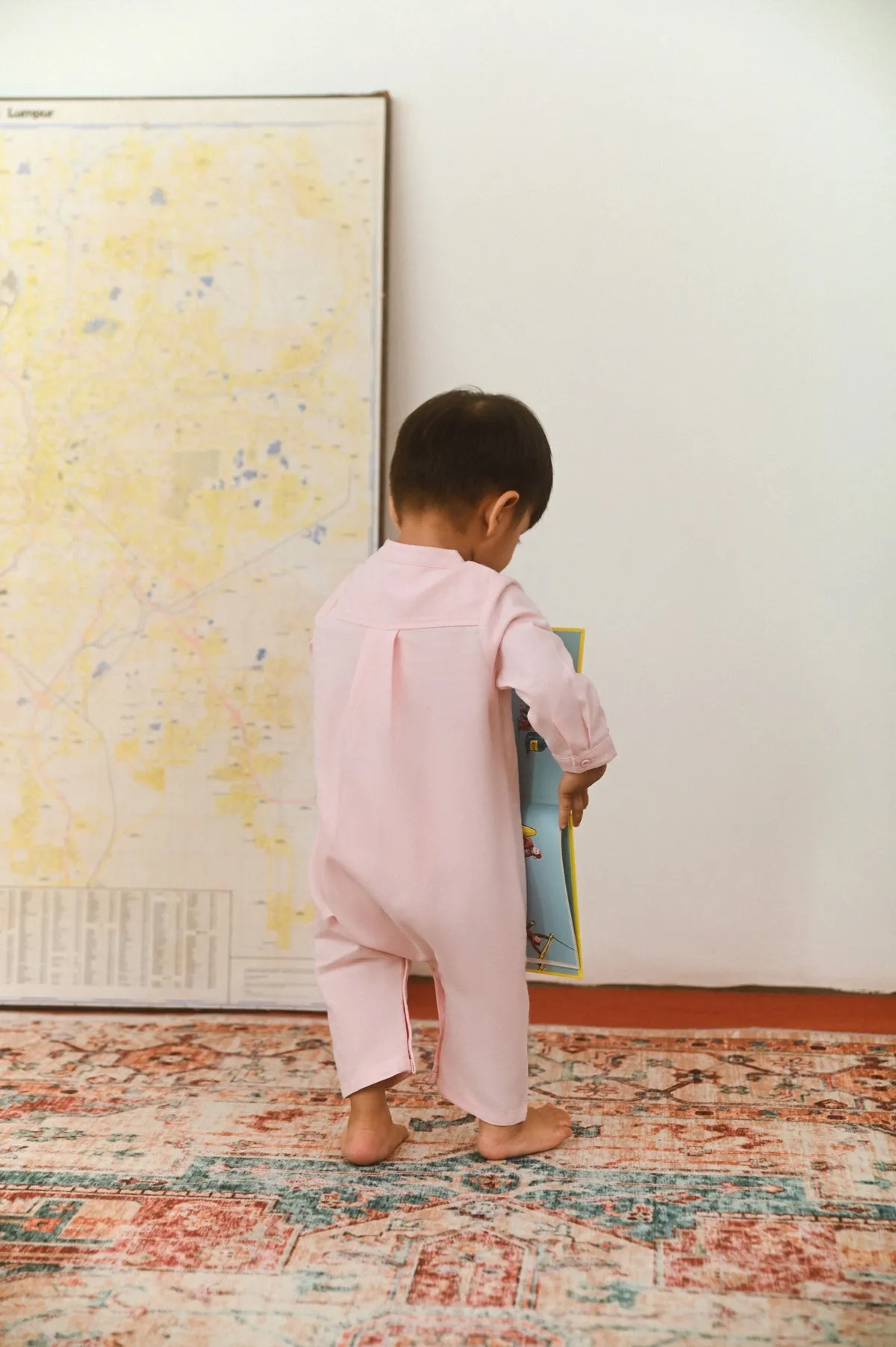 The Dulu Kita Babies Baju Melayu Jumpsuit - Pink