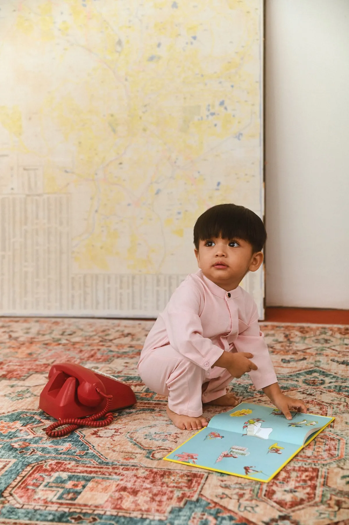 The Dulu Kita Babies Baju Melayu Jumpsuit - Pink