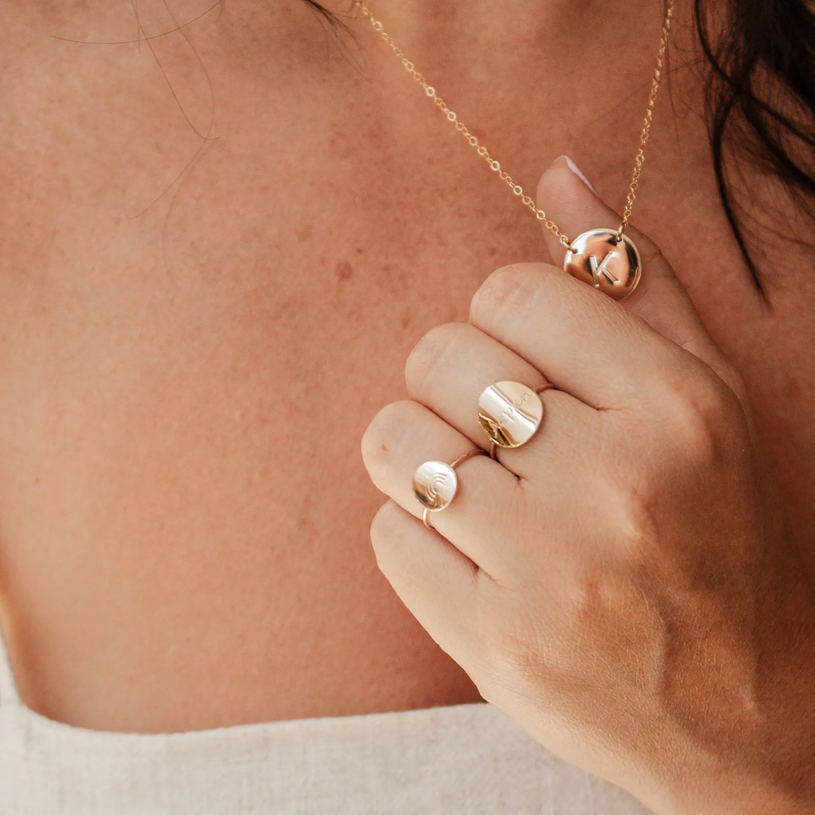 The Icon • Large Pendant Double Hole Necklace