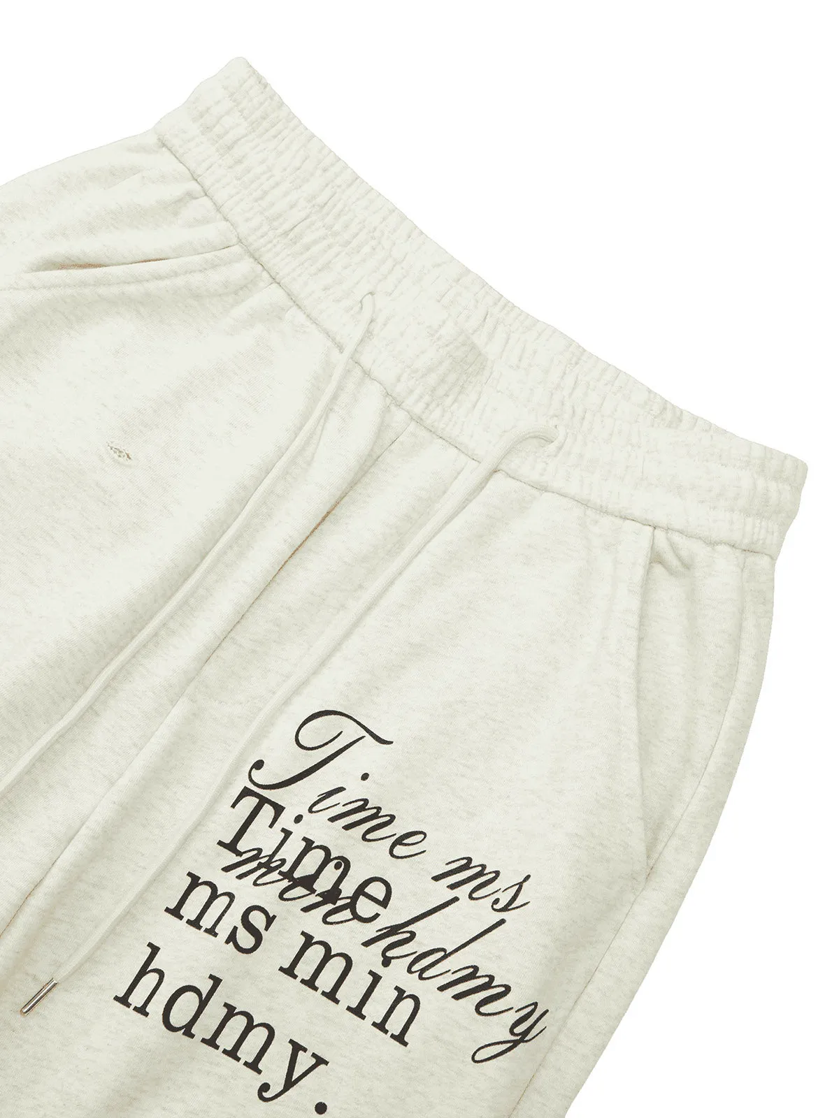 Thesupermade Cut Hole Angel Drawing Letter Pants