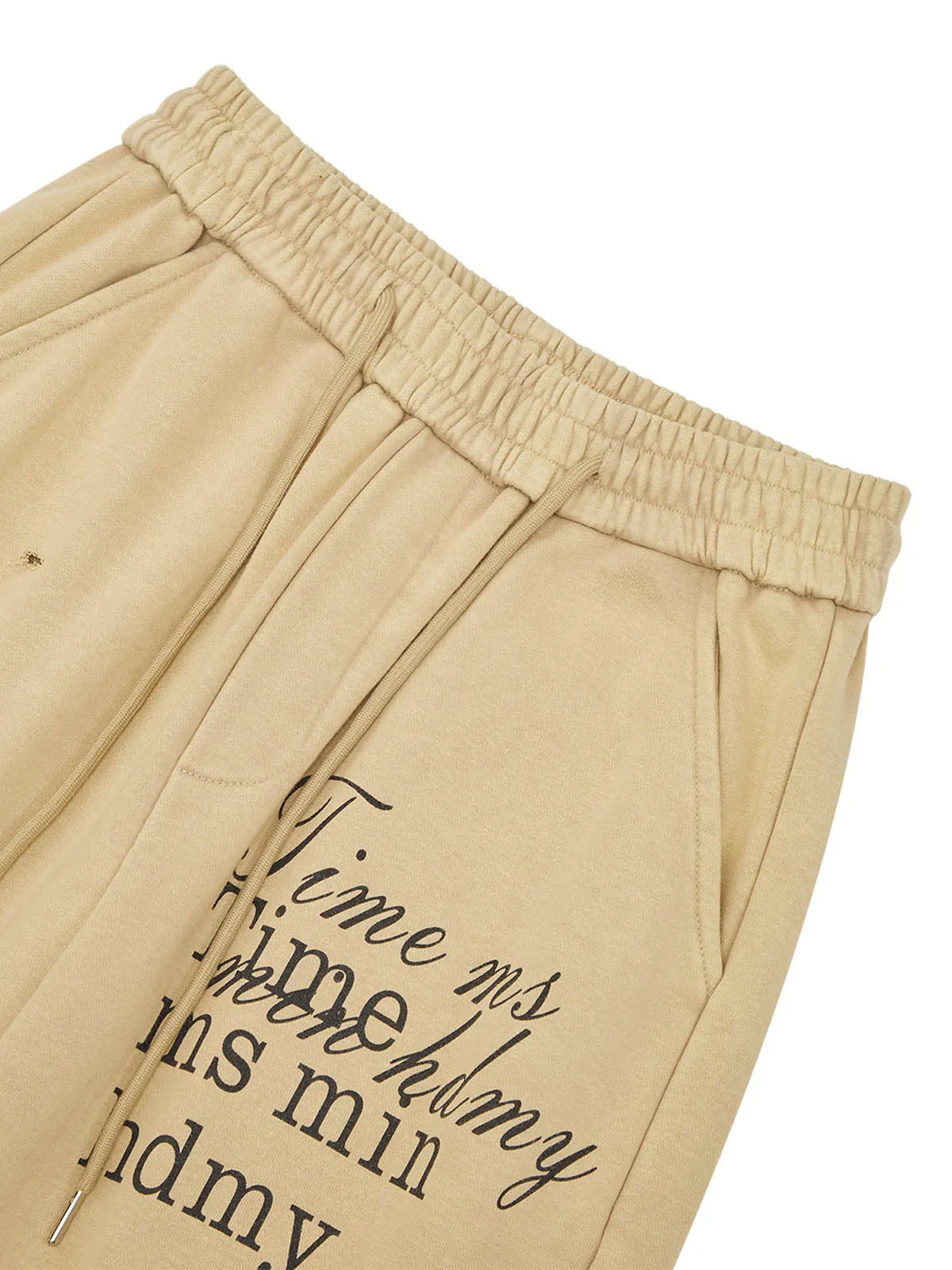 Thesupermade Cut Hole Angel Drawing Letter Pants