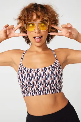 TLC Printed Y-Back Bralette in Aztec Geo