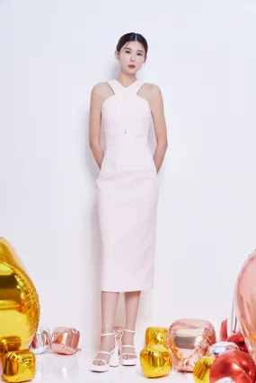 Verona Crossed Halter Neck Dress