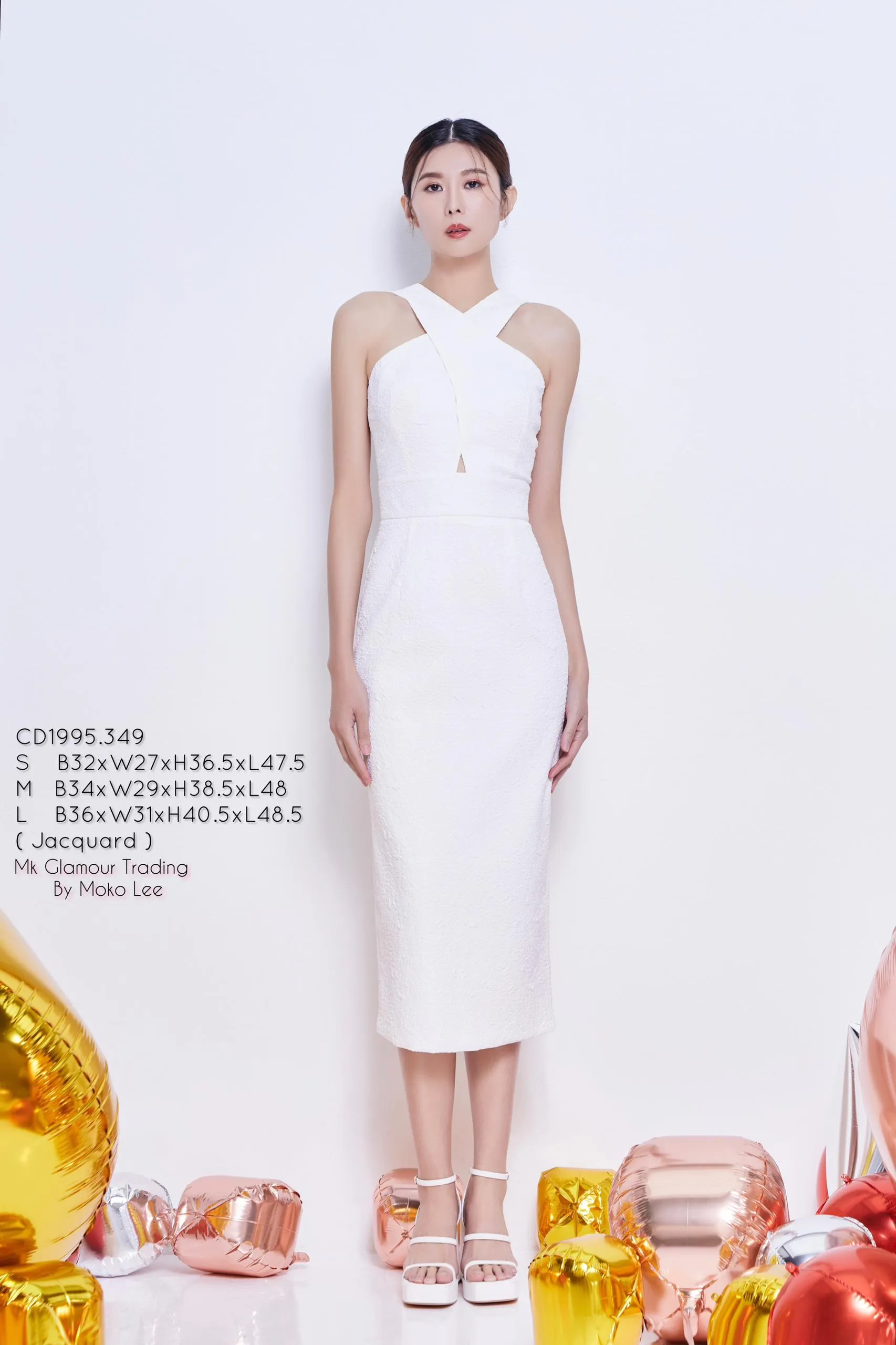 Verona Crossed Halter Neck Dress