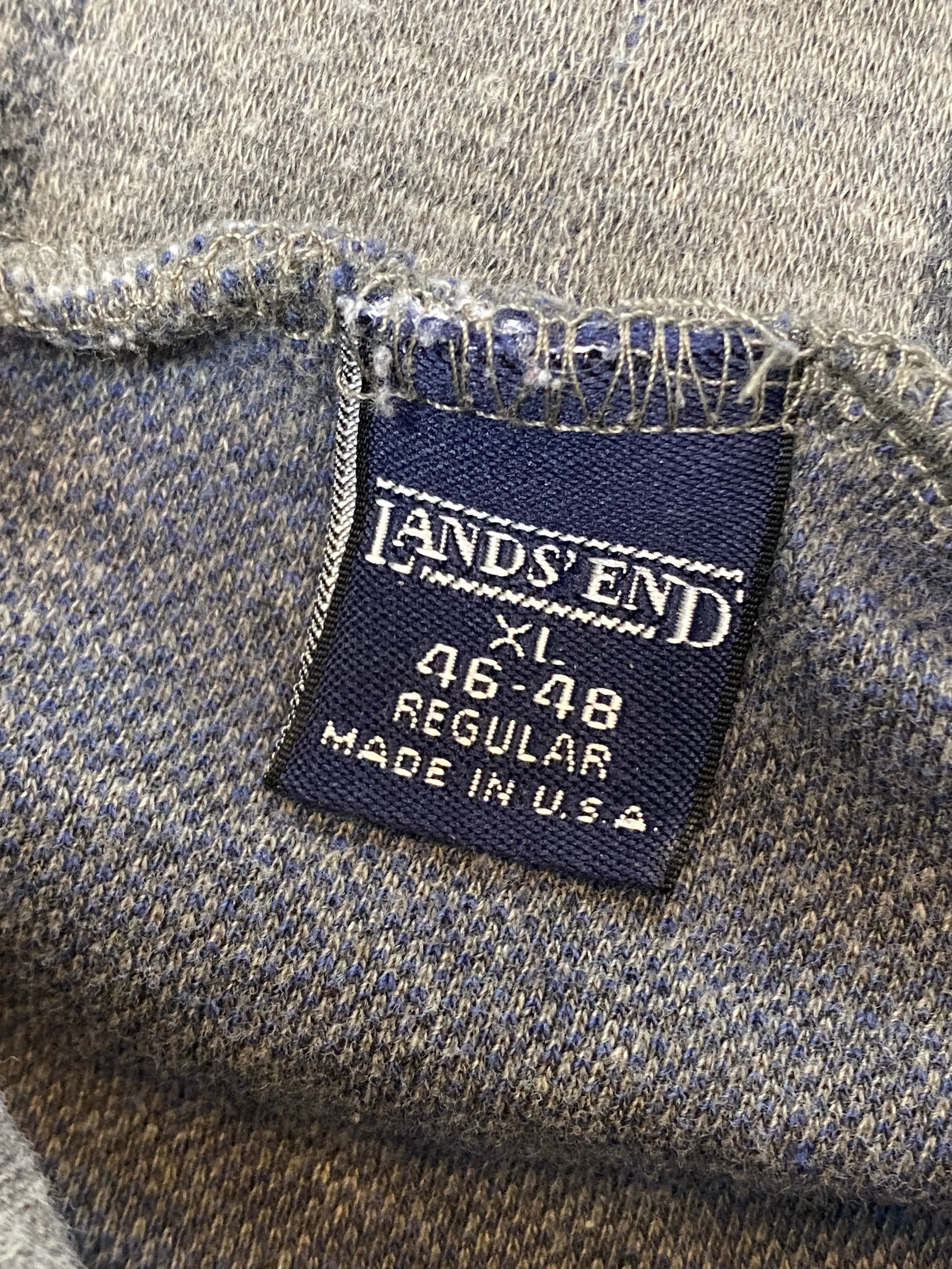Vintage Lands' End Made in USA Checkered Turtleneck (XL)