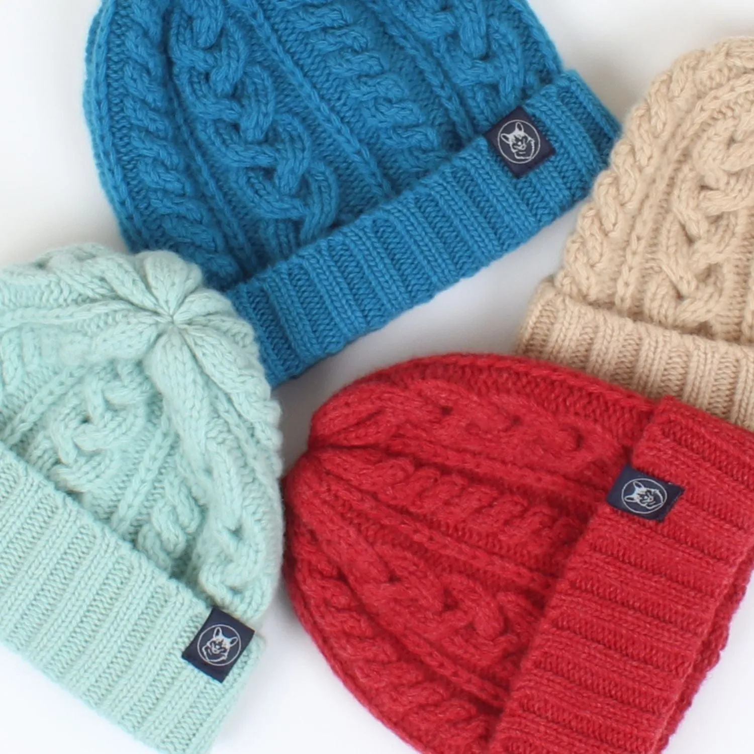 Women's Multi Cable Wool Beanie